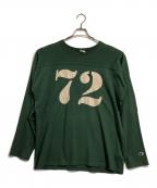 Championチャンピオン）の古着「ロングスリーブフットボールTシャツ」｜グリーン