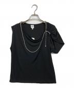 Jean Paul GAULTIERジャンポールゴルチェ）の古着「ビジュ-ノースリーブブラウス」｜ブラック