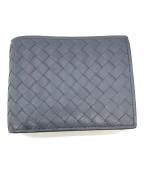 BOTTEGA VENETAボッテガベネタ）の古着「イントレチャート2つ折り財布」｜ブルー