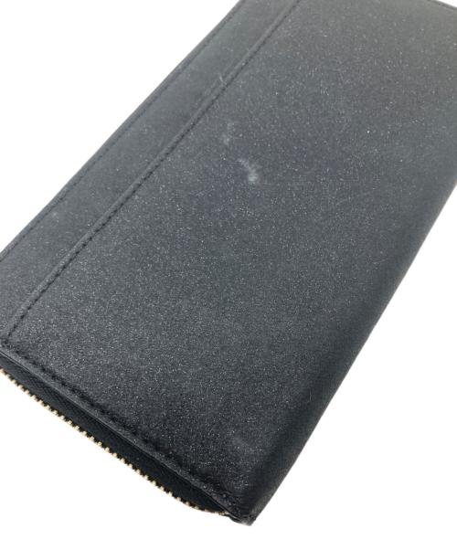 Kate Spade（ケイトスペード）Kate Spade (ケイトスペード) ティンセル グリッター ファブリック ボックス ラージ コンチネンタル ウォレット ブラックの古着・服飾アイテム