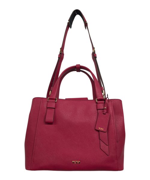 TUMI（トゥミ）TUMI (トゥミ) Saffiano Leather Varek Park Tote ショッキングピンクの古着・服飾アイテム