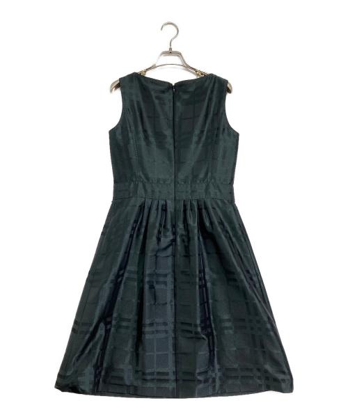 BURBERRY LONDON（バーバリーロンドン）BURBERRY LONDON (バーバリーロンドン) ノースリーブチェックワンピース グリーン サイズ:38の古着・服飾アイテム