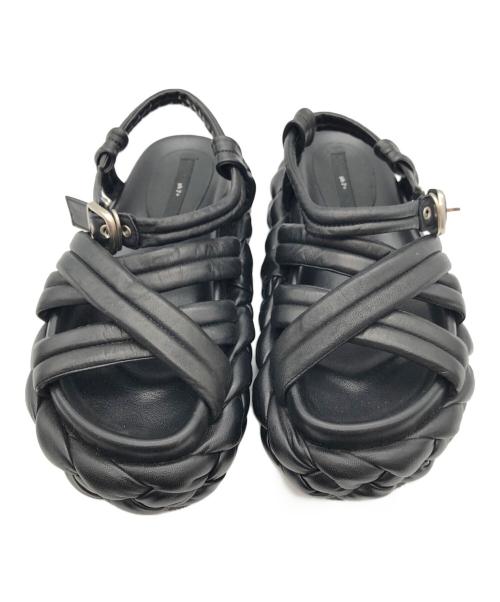 ph7（ペーハーセブン）ph7 (ペーハーセブン) 編み込み 厚底 サンダル ブラック サイズ:なしの古着・服飾アイテム