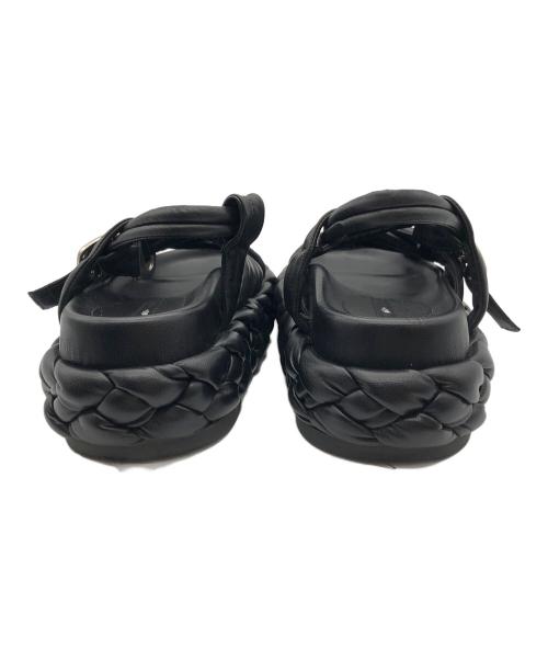 ph7（ペーハーセブン）ph7 (ペーハーセブン) 編み込み 厚底 サンダル ブラック サイズ:なしの古着・服飾アイテム