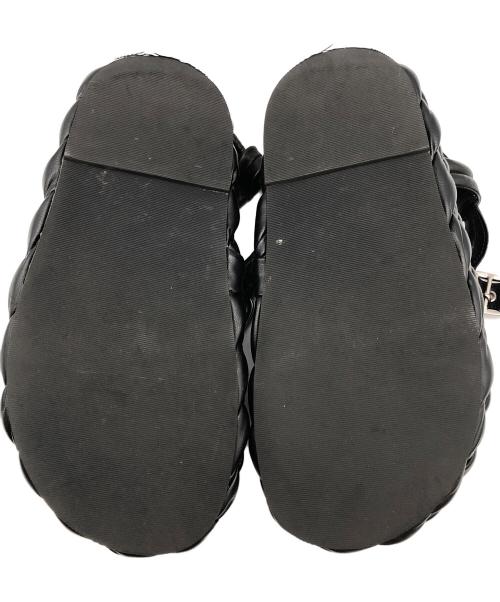 ph7（ペーハーセブン）ph7 (ペーハーセブン) 編み込み 厚底 サンダル ブラック サイズ:なしの古着・服飾アイテム