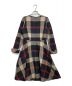 BLUE LABEL CRESTBRIDGE (ブルーレーベルクレストブリッジ) チェックワンピース ネイビー×ベージュ サイズ:38：9000円
