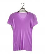 PLEATS PLEASEプリーツプリーズ）の古着「プリーツカットソー」｜ピンク