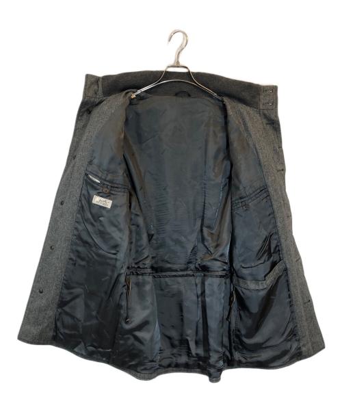 HERMES（エルメス）HERMES (エルメス) スタンドカラー比翼ジャケット グレー サイズ:50の古着・服飾アイテム