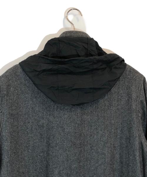 HERMES（エルメス）HERMES (エルメス) スタンドカラー比翼ジャケット グレー サイズ:50の古着・服飾アイテム