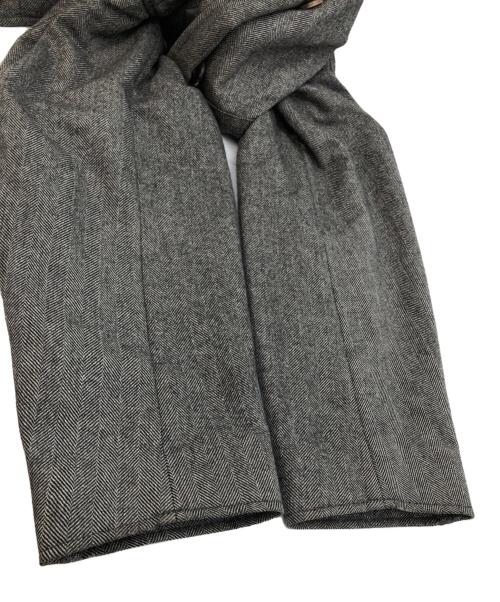 HERMES（エルメス）HERMES (エルメス) スタンドカラー比翼ジャケット グレー サイズ:50の古着・服飾アイテム