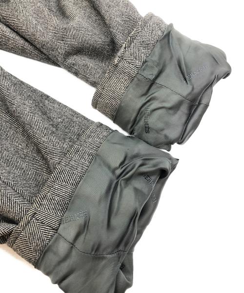 HERMES（エルメス）HERMES (エルメス) スタンドカラー比翼ジャケット グレー サイズ:50の古着・服飾アイテム