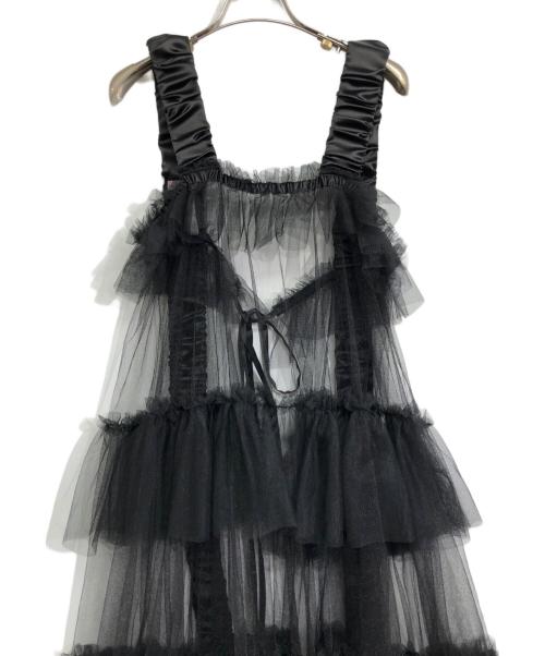 J1U by LA BELLE ETUDE（ジユウバイラベルエチュード）J1U by LA BELLE ETUDE (ジユウバイラベルエチュード) シースルーボリュームチュールデザインジレ ブラック サイズ:Freeの古着・服飾アイテム