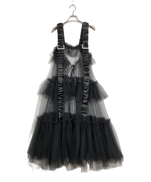 J1U by LA BELLE ETUDE（ジユウバイラベルエチュード）J1U by LA BELLE ETUDE (ジユウバイラベルエチュード) シースルーボリュームチュールデザインジレ ブラック サイズ:Freeの古着・服飾アイテム