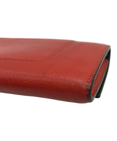 CELINE（セリーヌ）CELINE (セリーヌ) フラップウォレット オレンジの古着・服飾アイテム