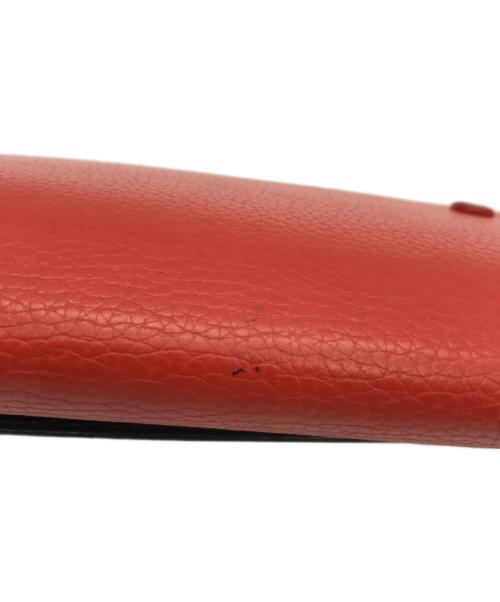CELINE（セリーヌ）CELINE (セリーヌ) フラップウォレット オレンジの古着・服飾アイテム