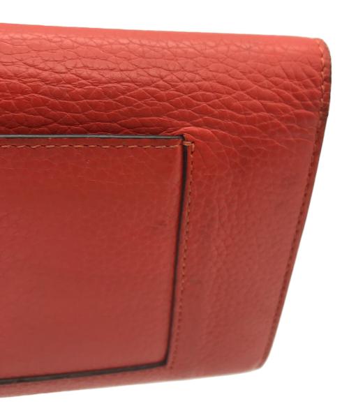 CELINE（セリーヌ）CELINE (セリーヌ) フラップウォレット オレンジの古着・服飾アイテム