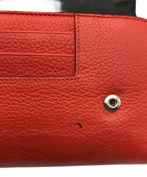 CELINE（セリーヌ）CELINE (セリーヌ) フラップウォレット オレンジの古着・服飾アイテム