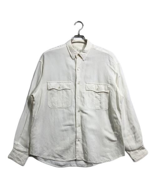 Porter Classic（ポータークラシック）Porter Classic (ポータークラシック) ロールアップシャツ ホワイト サイズ:Mの古着・服飾アイテム