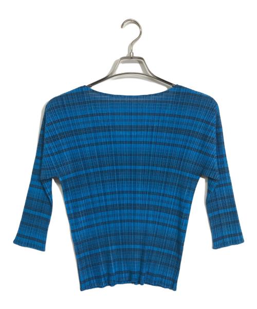 PLEATS PLEASE（プリーツプリーズ）PLEATS PLEASE (プリーツプリーズ) プリーツカットソー ブルー サイズ:3の古着・服飾アイテム
