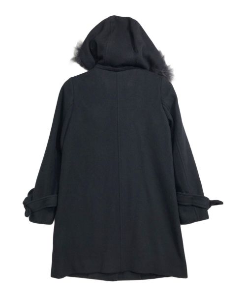 BLUE LABEL CRESTBRIDGE（ブルーレーベルクレストブリッジ）BLUE LABEL CRESTBRIDGE (ブルーレーベルクレストブリッジ) フーデッド ウールコート ブラック サイズ:36の古着・服飾アイテム