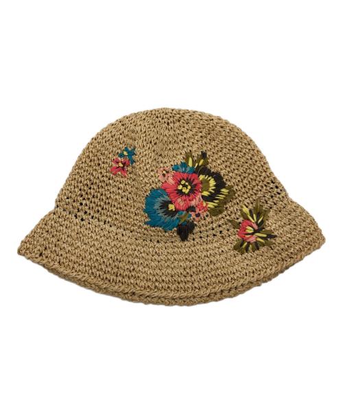 COACH（コーチ）COACH (コーチ) ハワイアン フローラル クロシェ バケット ハット ベージュの古着・服飾アイテム