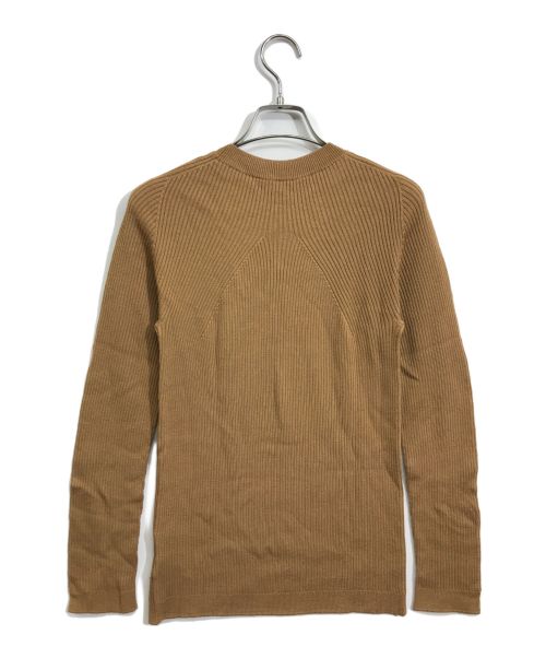 BATONER（バトナ―）BATONER (バトナ―) リブニチャークルーネックニット ブラウン サイズ:2の古着・服飾アイテム