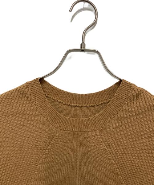 BATONER（バトナ―）BATONER (バトナ―) リブニチャークルーネックニット ブラウン サイズ:SIZE 2の古着・服飾アイテム
