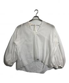 NAVE（ネイブ）の古着「ブライトシアーボイル ギャザーブラウス」｜ホワイト