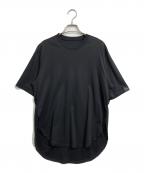Ujoh×B'2ndウジョー×ビーセカンド）の古着「Curve Hem Half Sleeve Tシャツ」｜ブラック