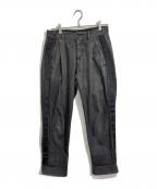 AVEC CES FRERES BY ART COMES FIRSTアヴェック セ フレール アート カムズ ファースト）の古着「サイドラインパンツ」｜ブラック