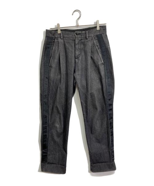 AVEC CES FRERES BY ART COMES FIRST（アヴェック セ フレール アート カムズ ファースト）AVEC CES FRERES by ART COMES FIRST (アヴェック セ フレール アート カムズ ファースト) サイドラインパンツ ブラック サイズ:なし(実寸サイズをご確認下さい)の古着・服飾アイテム