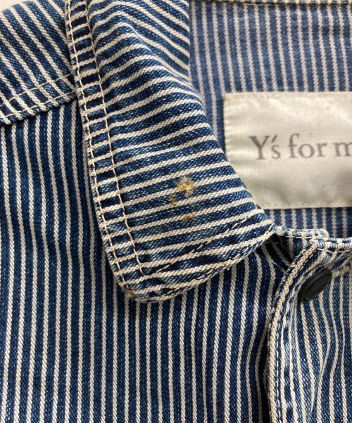Y's for men（ワイズフォーメン）Y'S for men (ワイズフォーメン) ヒッコリージャケット インディゴ サイズ:Lの古着・服飾アイテム