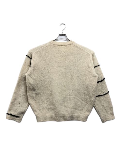 YOKE（ヨーク）YOKE (ヨーク) CONTINUOUS LINE EMBROIDERY SWEATER アイボリー サイズ:2の古着・服飾アイテム