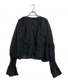 Noble（ノーブル）の古着「フォギーシアーボリュームブラウス」｜ブラック