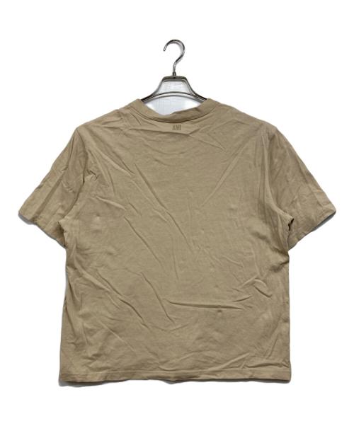 AMI Alexandre Mattiussi（アミアレクサンドルマテュッシ）AMI Alexandre Mattiussi (アミアレクサンドルマテュッシ) 刺繍ロゴtシャツ ブラウン サイズ:Mの古着・服飾アイテム