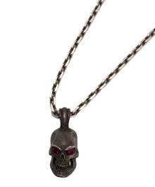 Burning Blood（バーニング ブラッド）の古着「スカルシルバーネックレス」｜シルバー