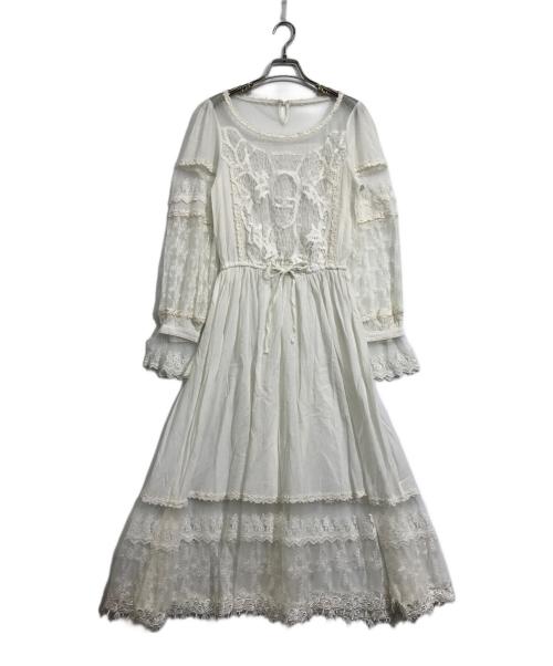 la belle etude（ラベルエチュード）la belle etude (ラベルエチュード) レースワンピース ホワイト サイズ:FREEの古着・服飾アイテム
