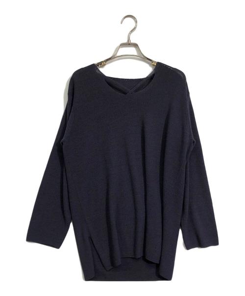 JURGEN LEHL（ヨーガンレール）JURGEN LEHL (ヨーガンレール) シルク混ニット ネイビー サイズ:Mの古着・服飾アイテム