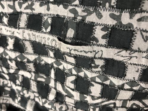 JURGEN LEHL（ヨーガンレール）JURGEN LEHL (ヨーガンレール) 総柄コットンワンピース ブラック サイズ:Mの古着・服飾アイテム