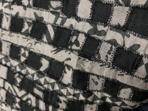 JURGEN LEHL（ヨーガンレール）JURGEN LEHL (ヨーガンレール) 総柄コットンワンピース ブラック サイズ:Mの古着・服飾アイテム