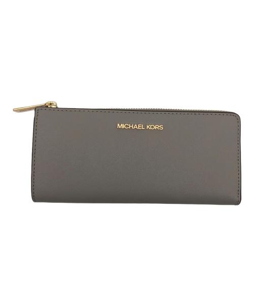 MICHAEL KORS（マイケル・コース）MICHAEL KORS (マイケル・コース) L字ジップウォレット グレーの古着・服飾アイテム