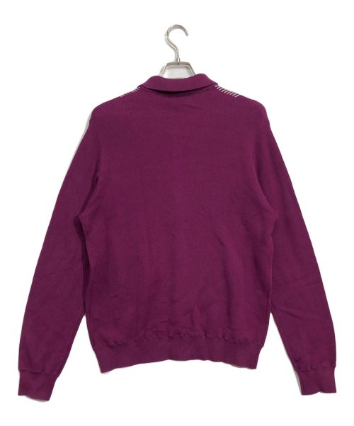 SUPREME（シュプリーム）Supreme (シュプリーム) Striped Polo Sweater パープル サイズ:XLの古着・服飾アイテム