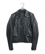 ART COMES FIRSTアートカムズファースト）の古着「ダブルライダースジャケット」｜ブラック