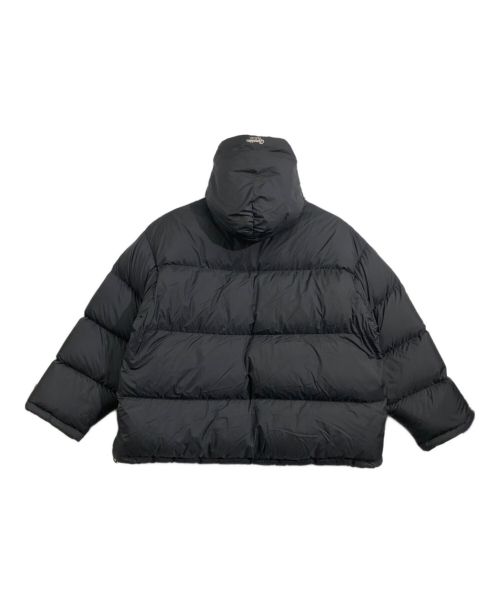 Gymphlex（ジムフレックス）Gymphlex (ジムフレックス) ナイロンタフタ フード付き ホワイトグース ダウンジャケット ブラック サイズ:Lの古着・服飾アイテム