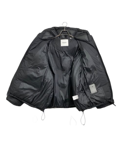 Gymphlex（ジムフレックス）Gymphlex (ジムフレックス) ナイロンタフタ フード付き ホワイトグース ダウンジャケット ブラック サイズ:Lの古着・服飾アイテム