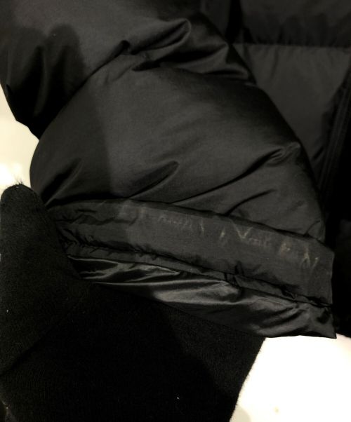 Gymphlex（ジムフレックス）Gymphlex (ジムフレックス) ナイロンタフタ フード付き ホワイトグース ダウンジャケット ブラック サイズ:Lの古着・服飾アイテム