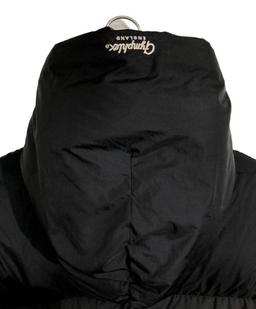 Gymphlex（ジムフレックス）Gymphlex (ジムフレックス) ナイロンタフタ フード付き ホワイトグース ダウンジャケット ブラック サイズ:Lの古着・服飾アイテム