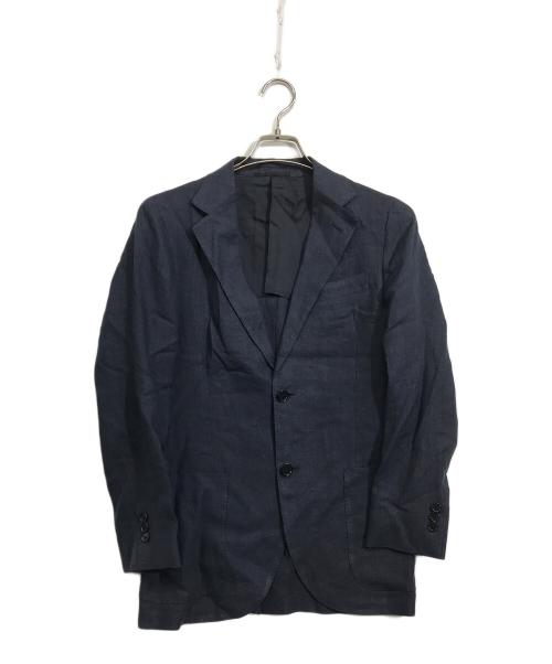 UNITED ARROWS TOKYO（ユナイテッドアローズトウキョウ）UNITED ARROWS TOKYO (ユナイテッドアローズトウキョウ) リネンジャケット ネイビー サイズ:42の古着・服飾アイテム