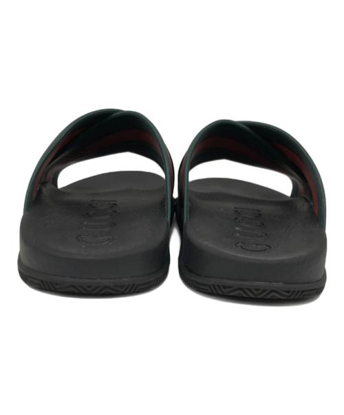 GUCCI（グッチ）GUCCI (グッチ) ウェブスライドサンダル ブラック サイズ:38の古着・服飾アイテム