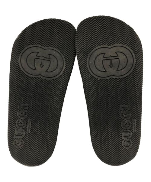 GUCCI（グッチ）GUCCI (グッチ) ウェブスライドサンダル ブラック サイズ:38の古着・服飾アイテム